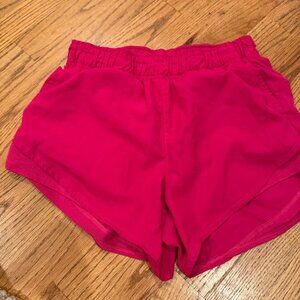 ATHLETIC WORKS WOMENS PINK RUNNING SHORTS SMALL 4-6